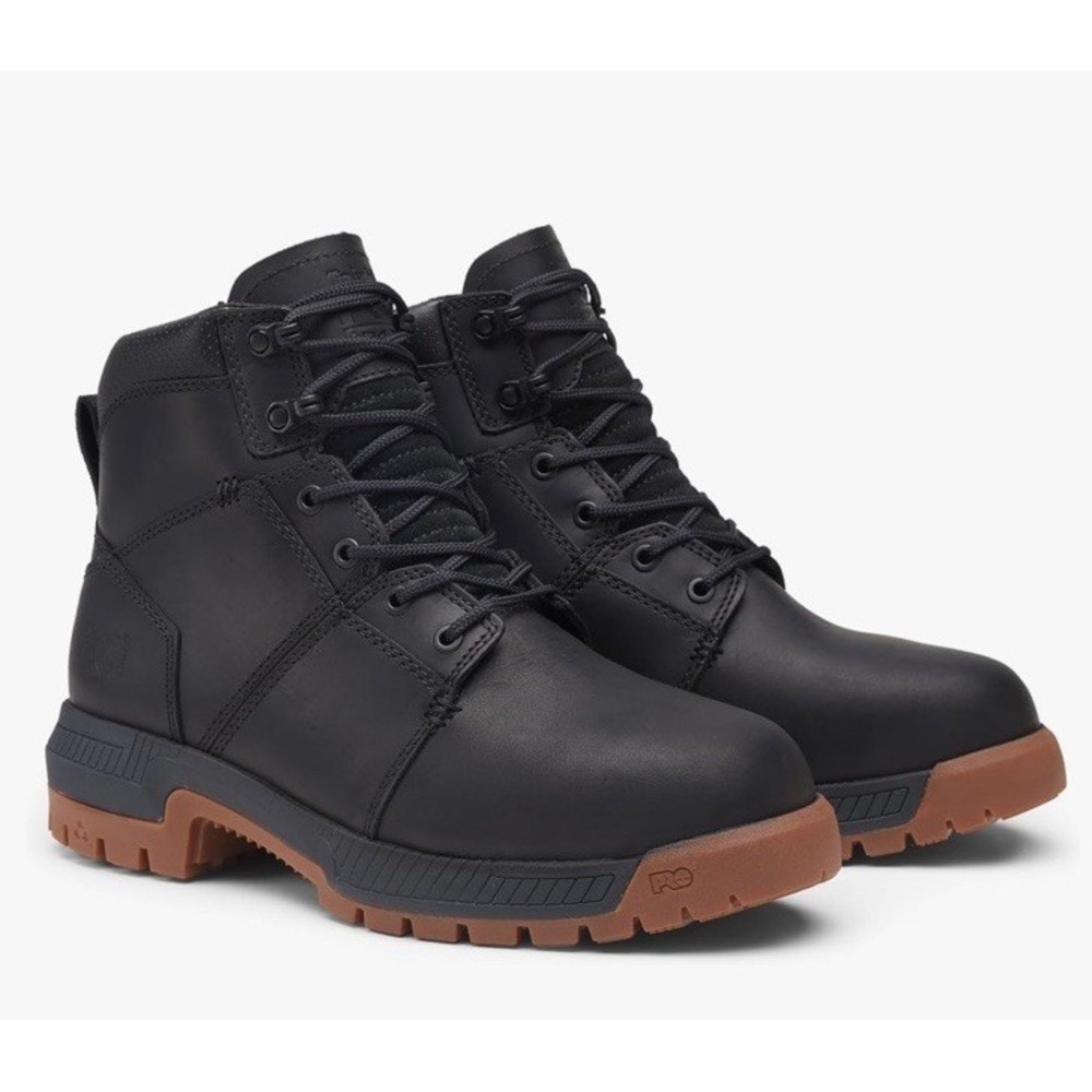 Timberland PRO Montauk 6" Soft Toe Work Boot Black Tan Construction Men's 13 NEW